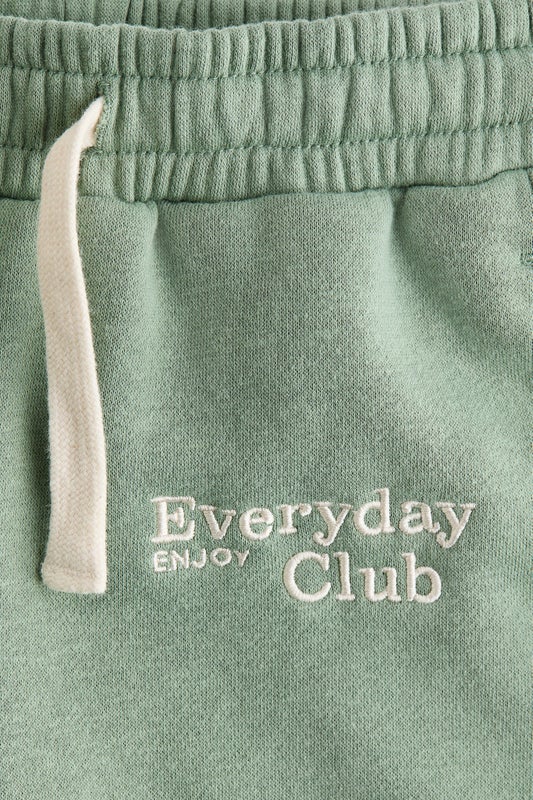 Embroidery-detail joggers