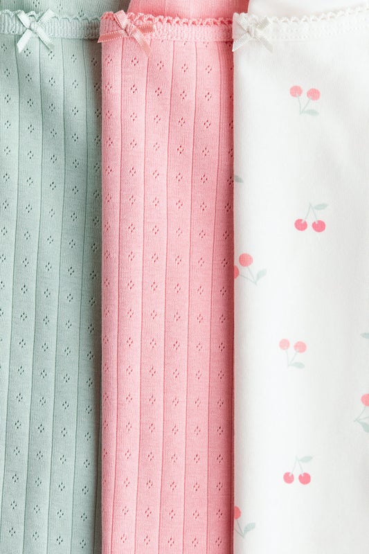 3-pack cotton strappy tops