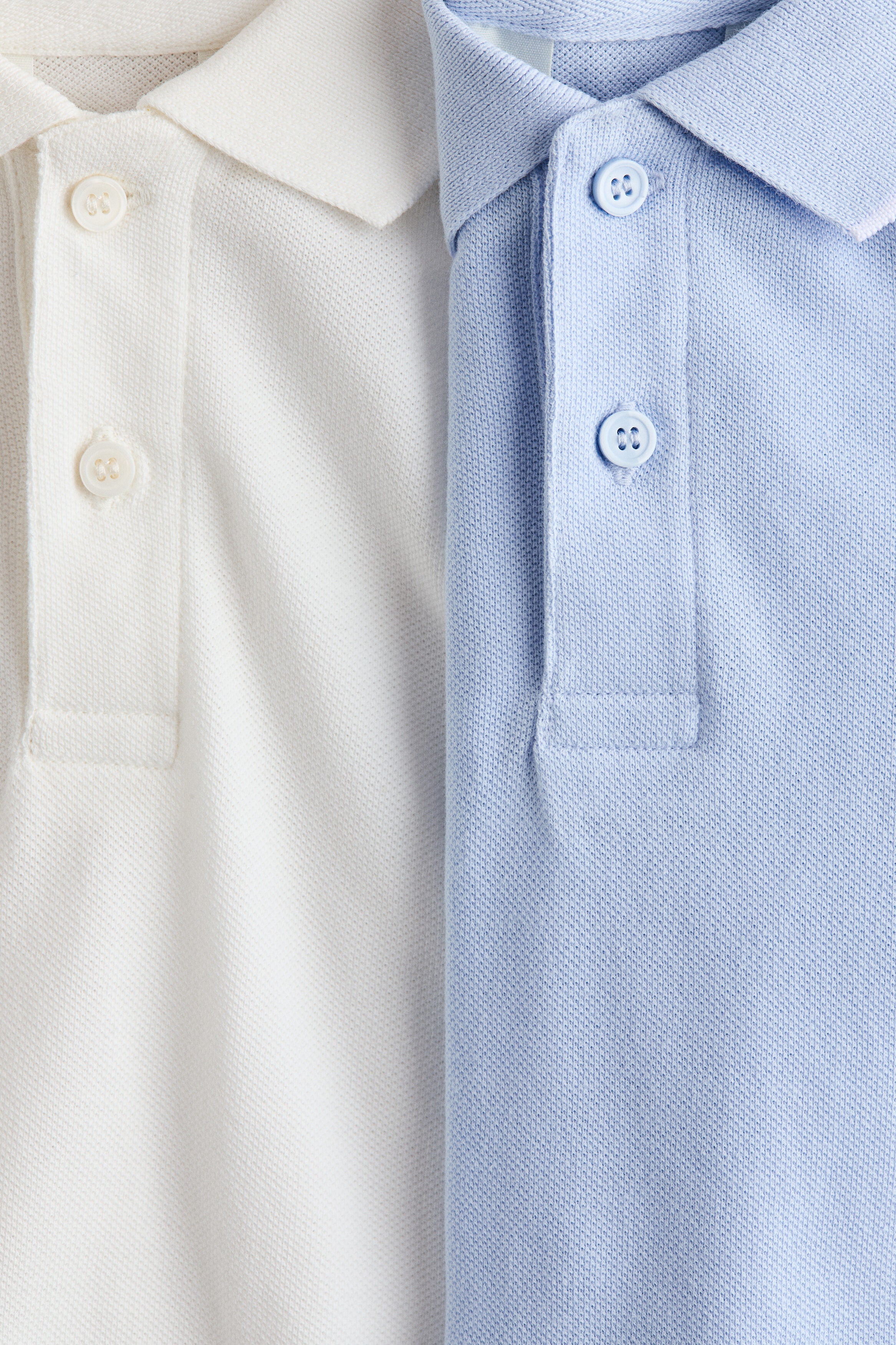 2-pack cotton piqué polo shirts