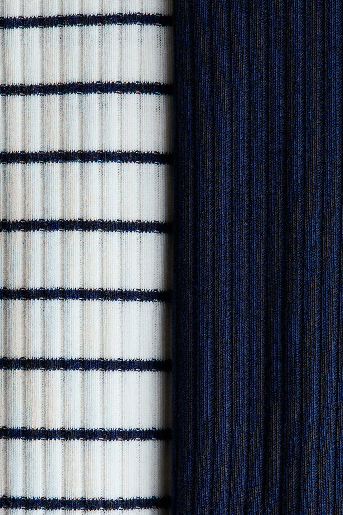 White Navy Blue Striped
