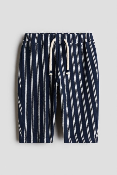 Textured jersey trousers