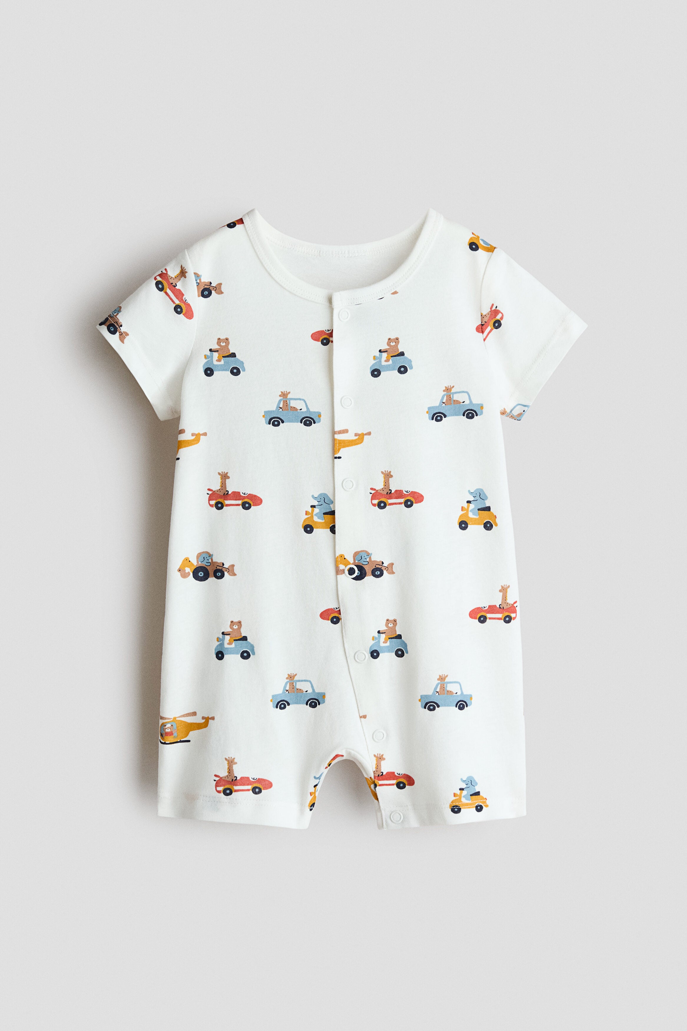 Short cotton sleepsuit - 12M
