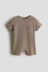 Waffled cotton romper suit