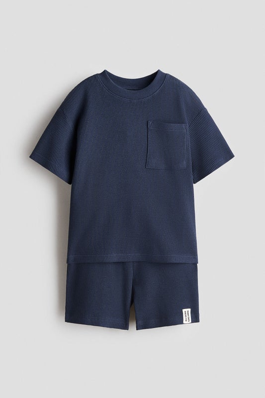 2-piece waffled cotton set