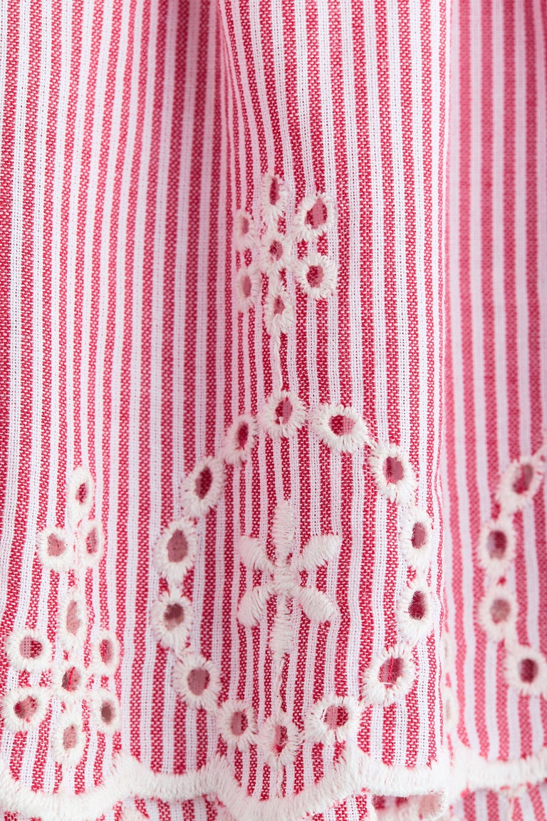 Flutter-sleeved cotton dress Image 2 of 2