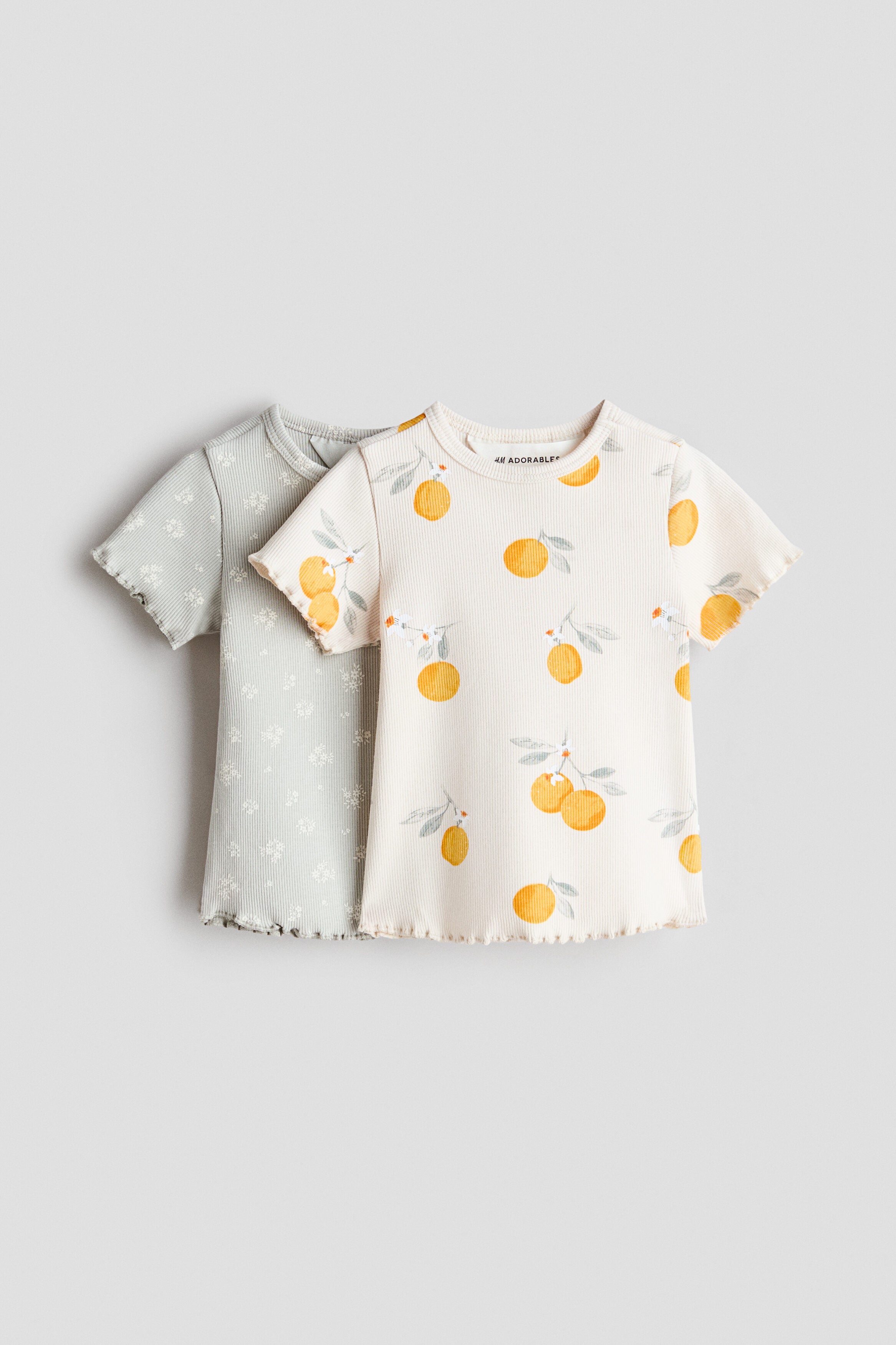 2-pack ribbed cotton tops - 4M