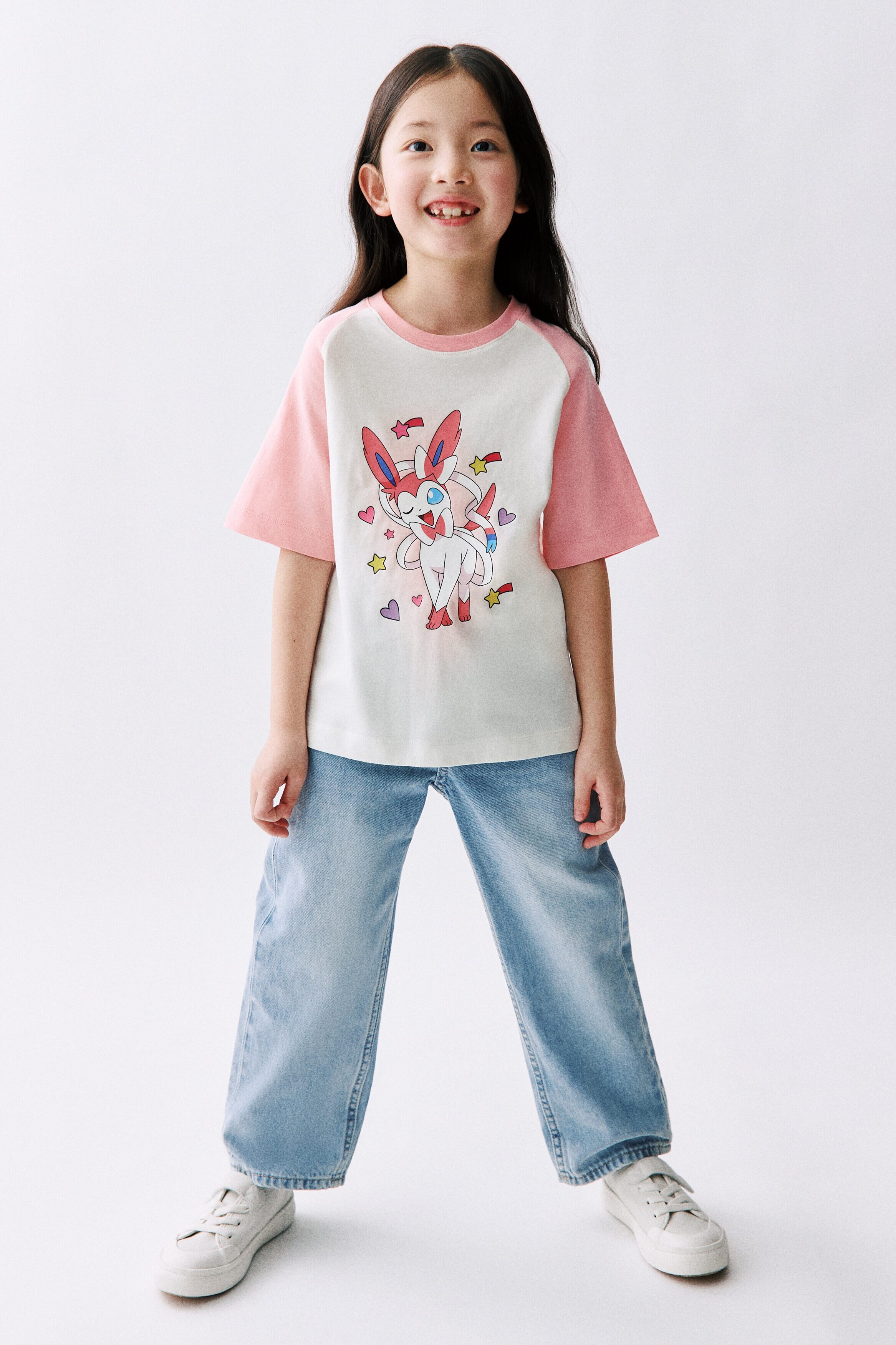 Printed T-shirt - White Pokemon 3 / 1.5-2 Years