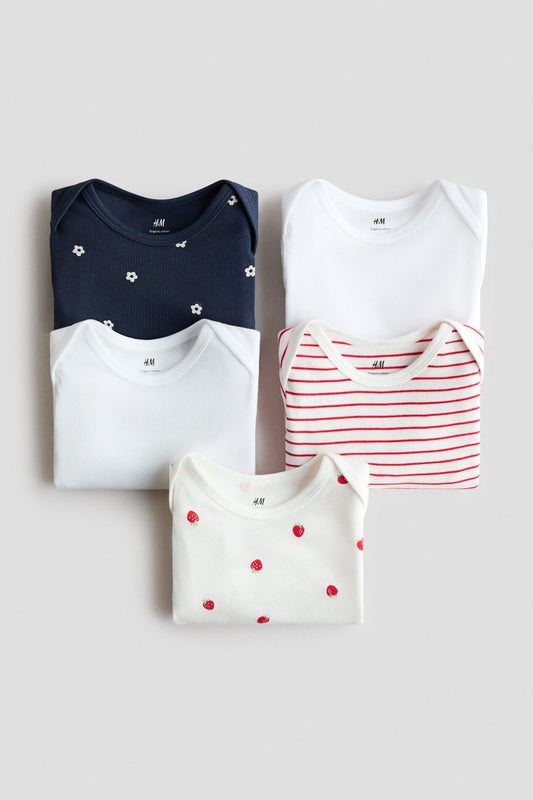 5-pack long-sleeved bodysuits