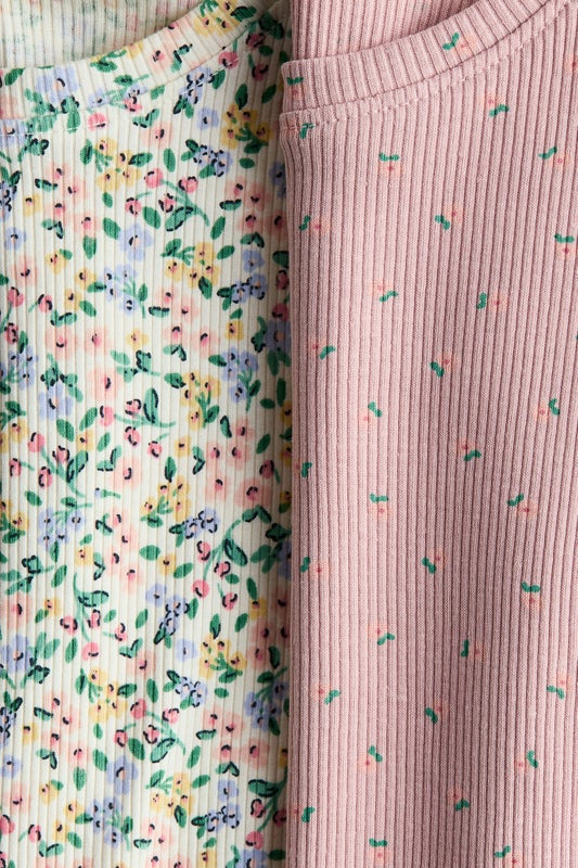 2-pack flounce-trimmed tops
