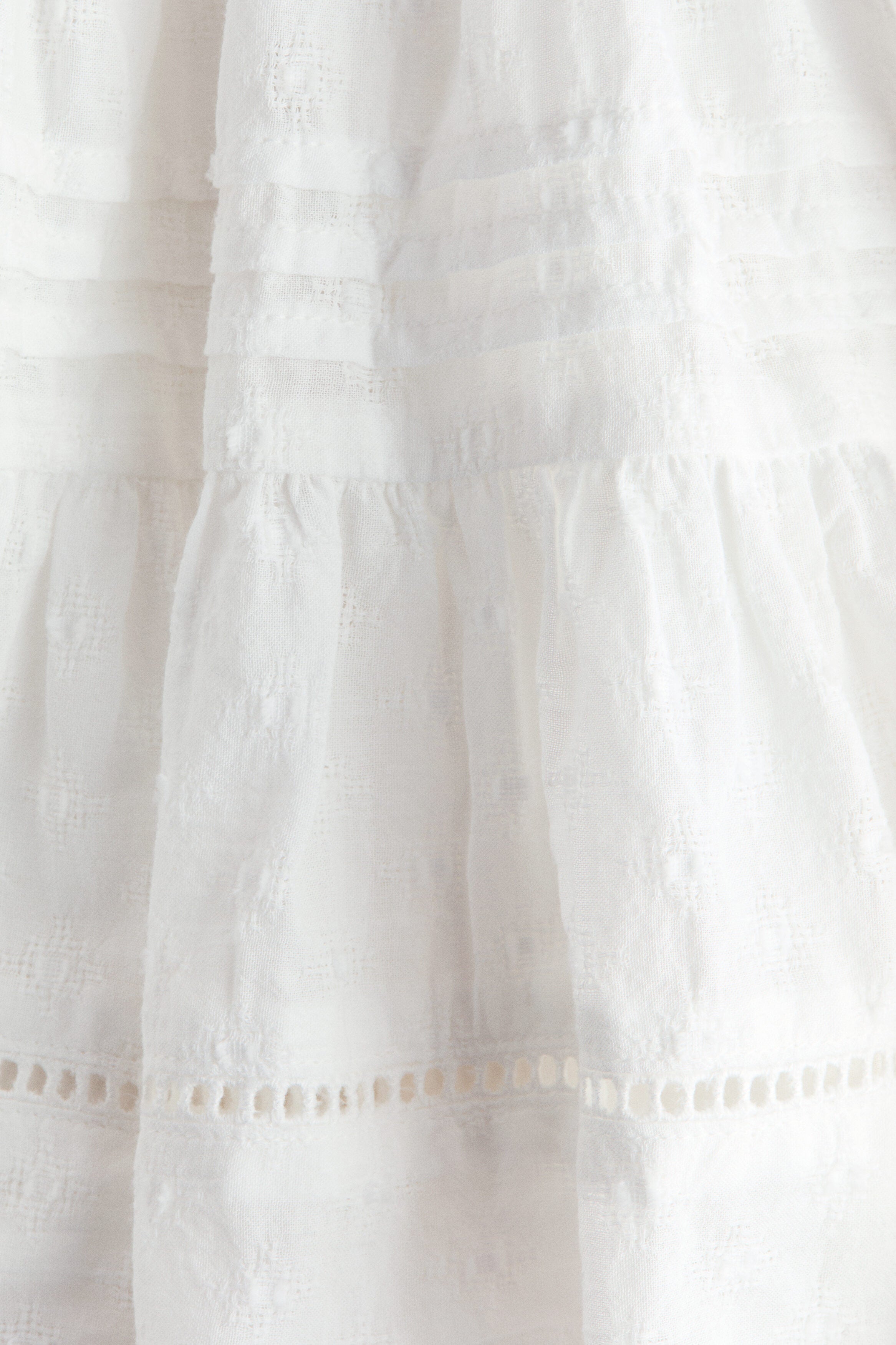 Pintucked cotton skirt