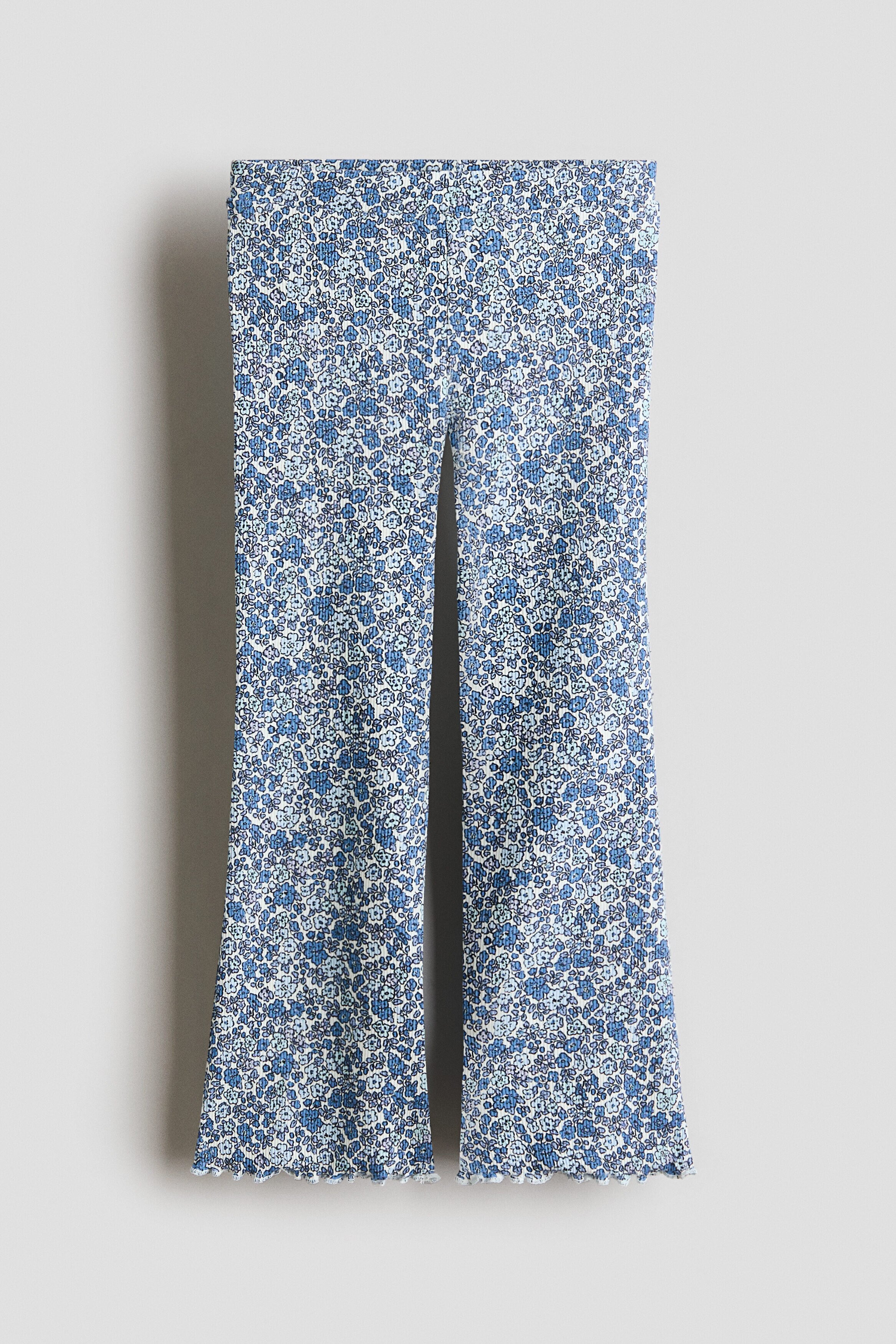 Flared leggings - Light Blue Floral / 1.5-2 Years