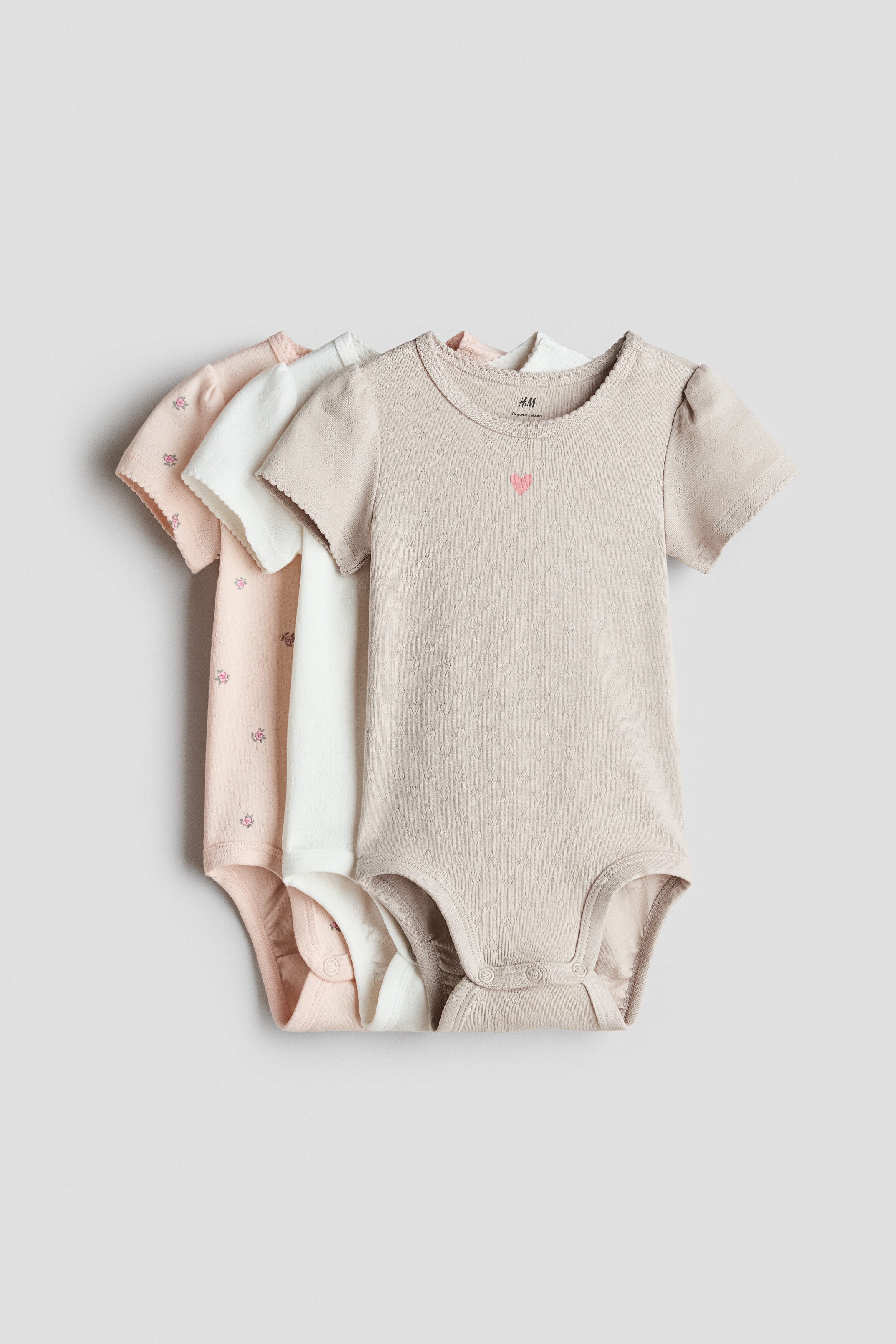 3-pack cotton bodysuits - 12-18M