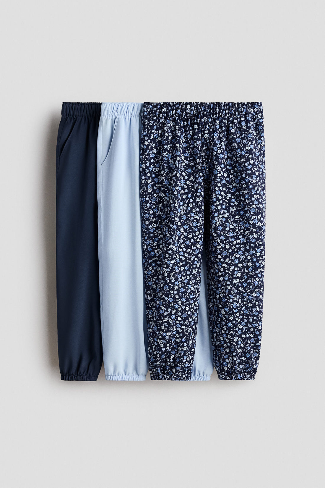 3-pack joggers - Blue Floral / 1.5-2 Years