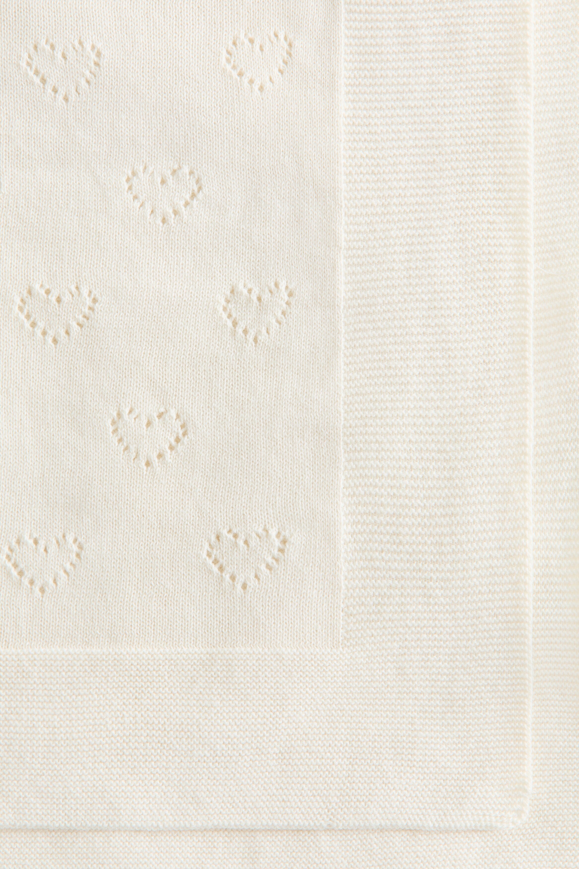 Cotton pointelle baby blanket