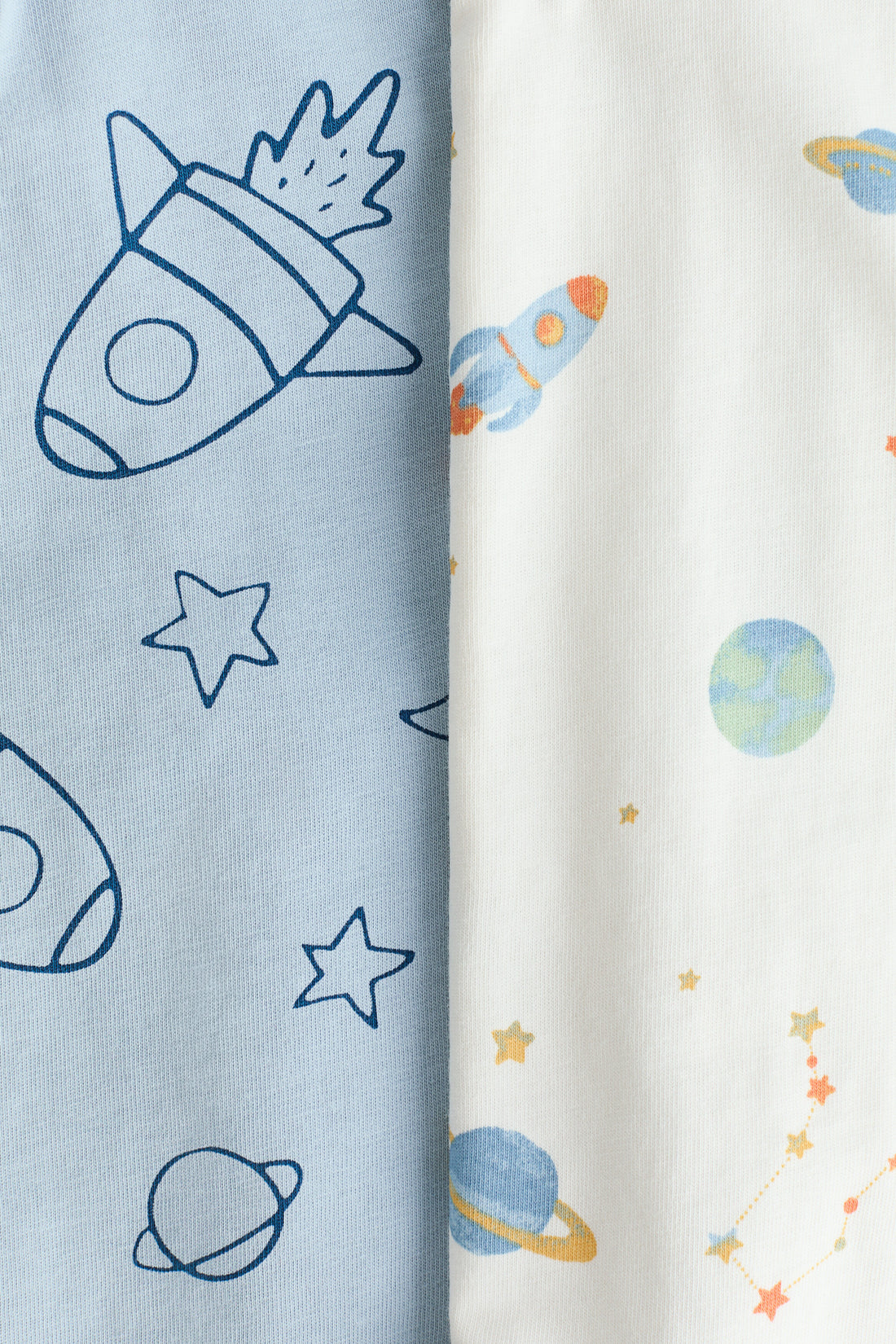 2-pack cotton sleepsuits