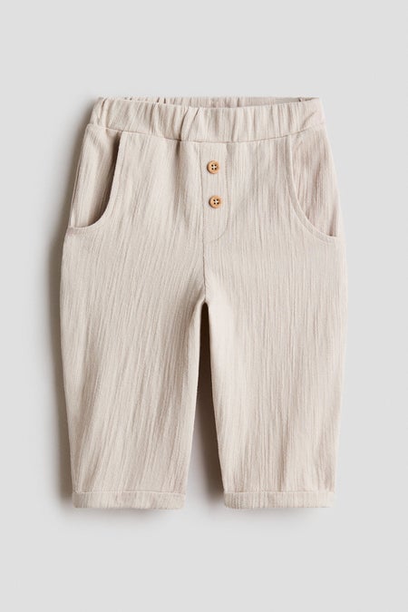 Textured jersey trousers