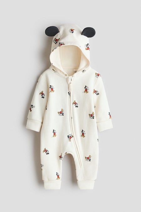 Printed sweatshirt romper suit