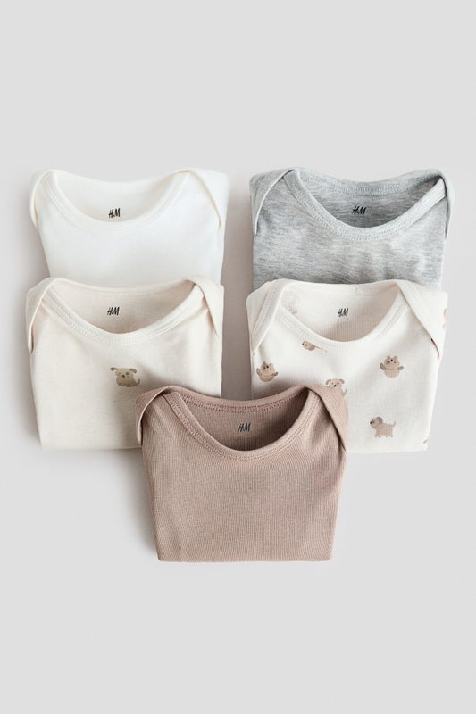 5-pack cotton bodysuits