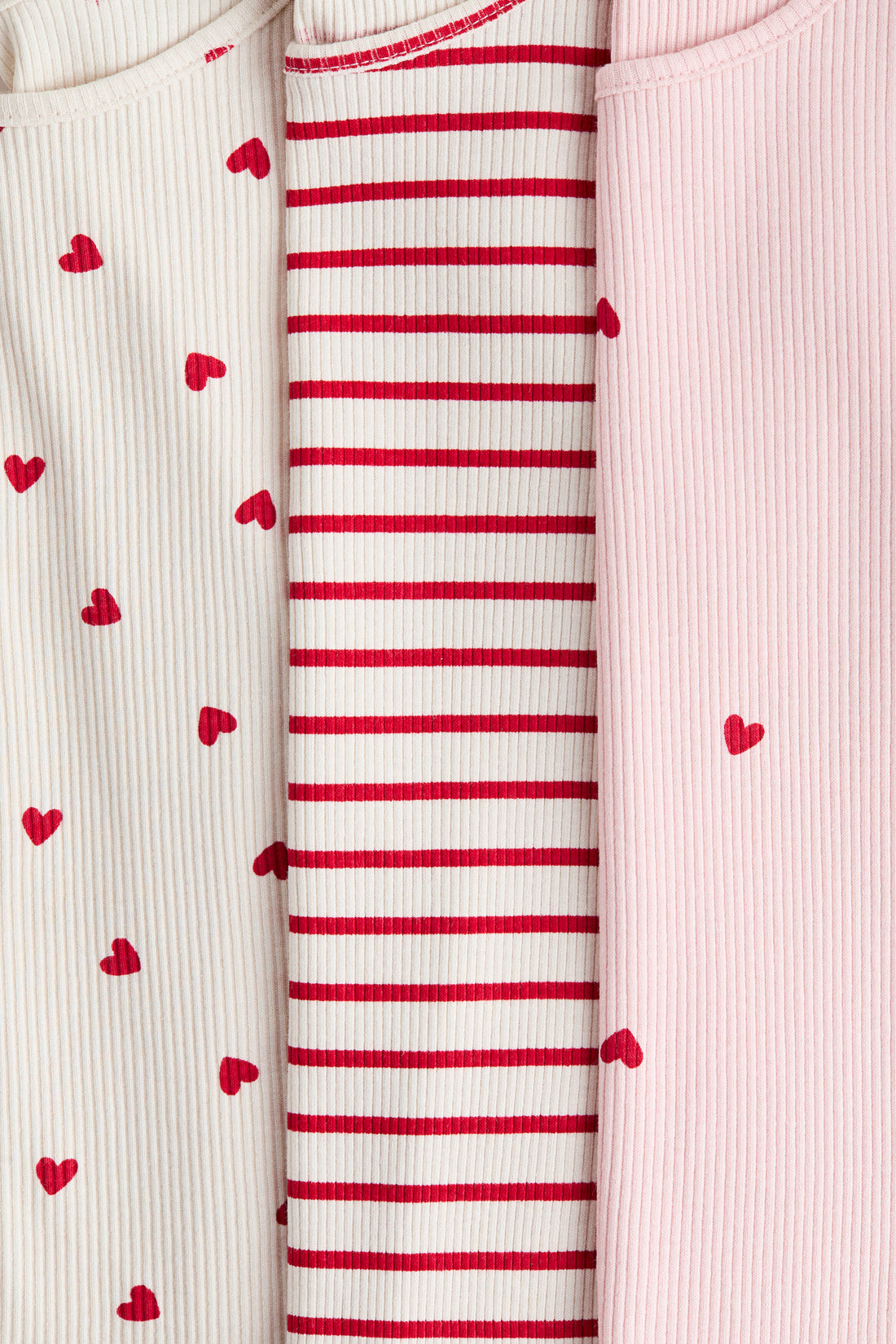 3-pack ribbed jersey tops