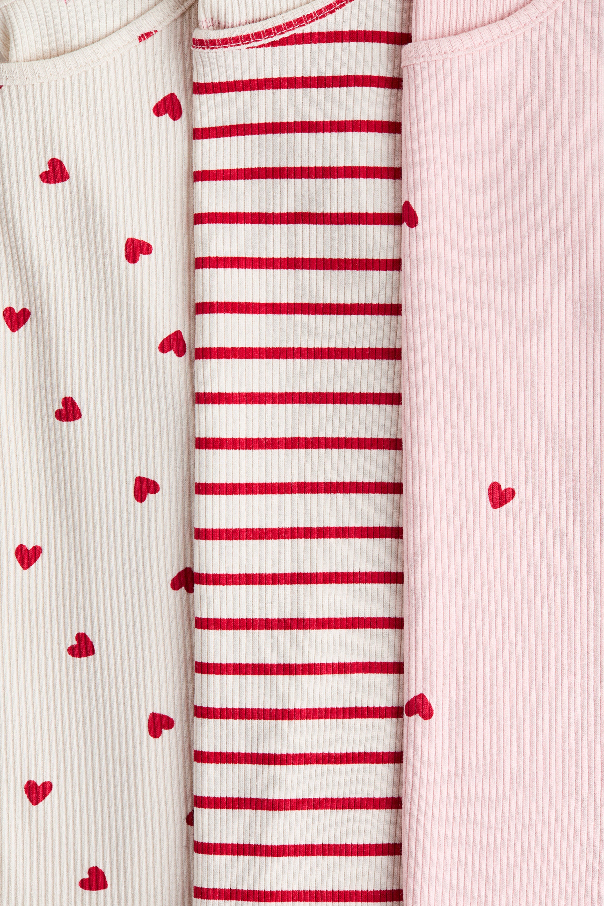 3-pack ribbed jersey tops