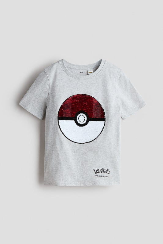 Reversible sequin T-shirt