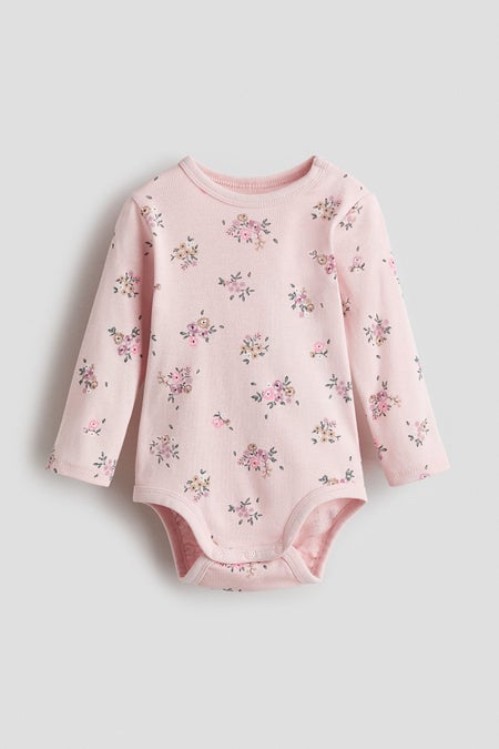Printed cotton bodysuit