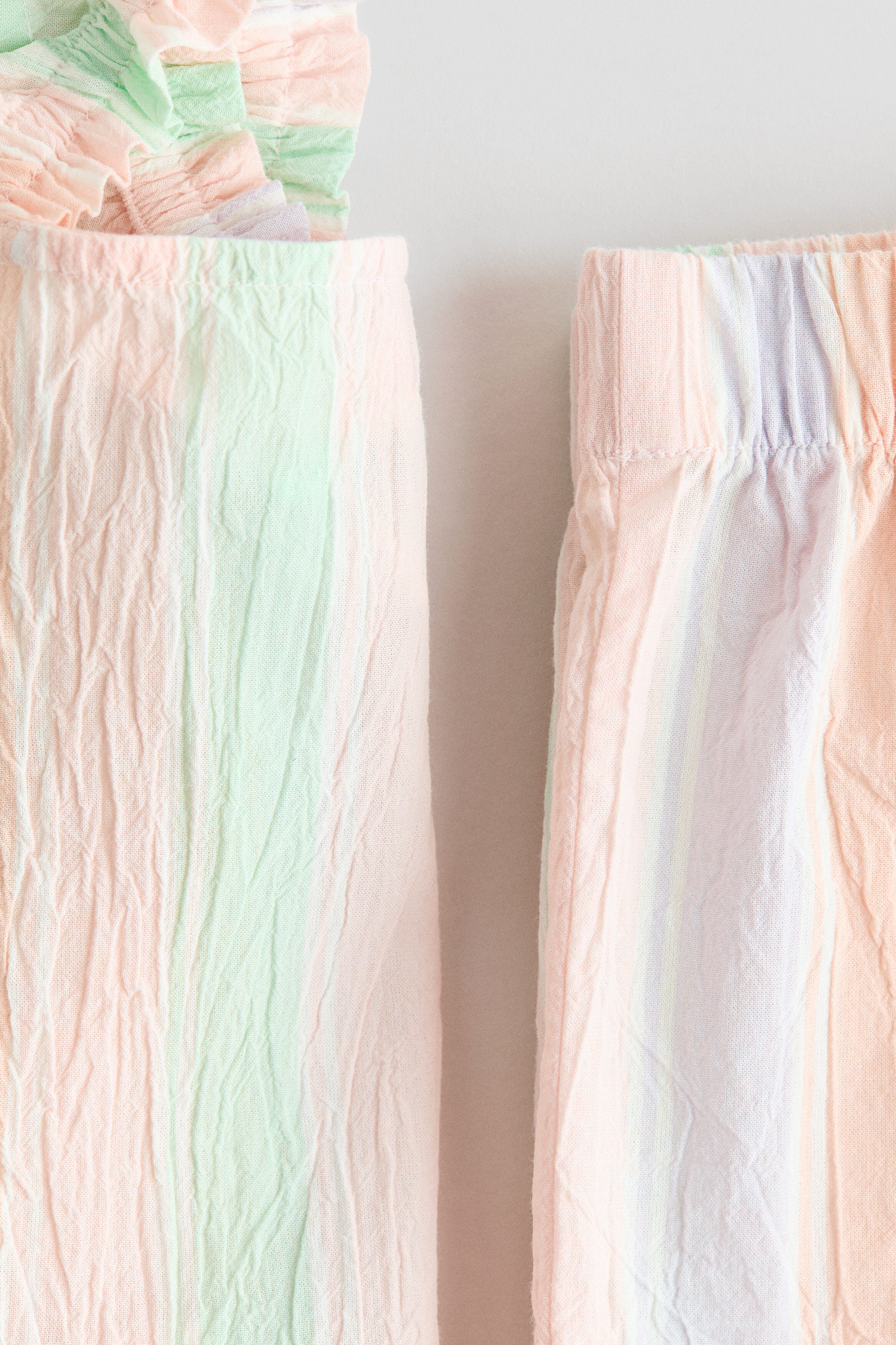 2-piece frill-trimmed cotton set