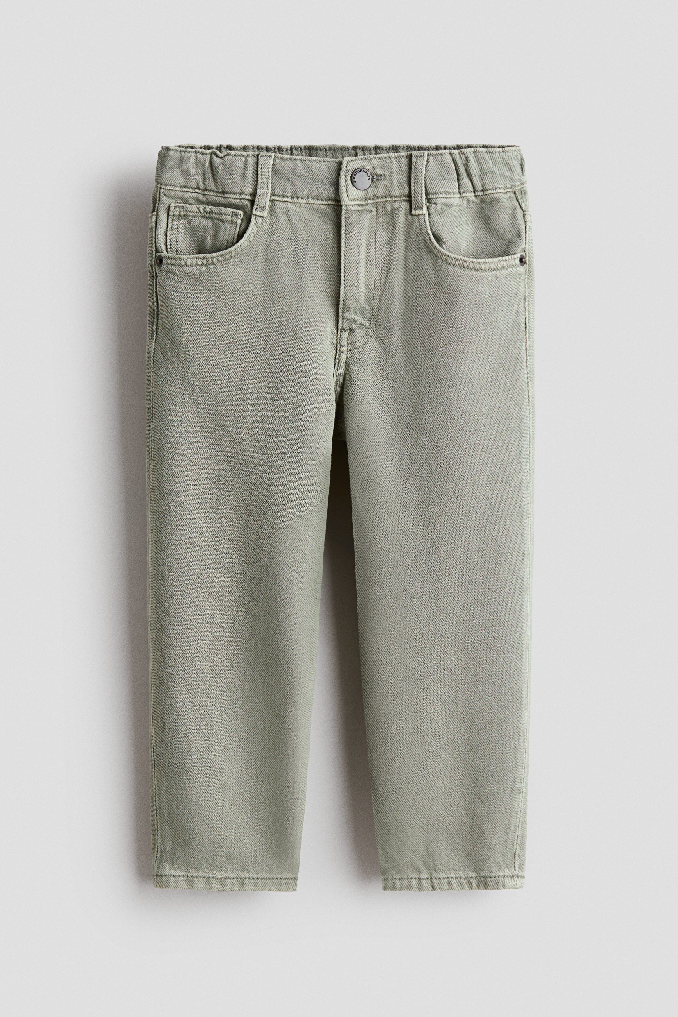 Tapered cotton-blend jeans - Light Khaki Green / 2-3 Years
