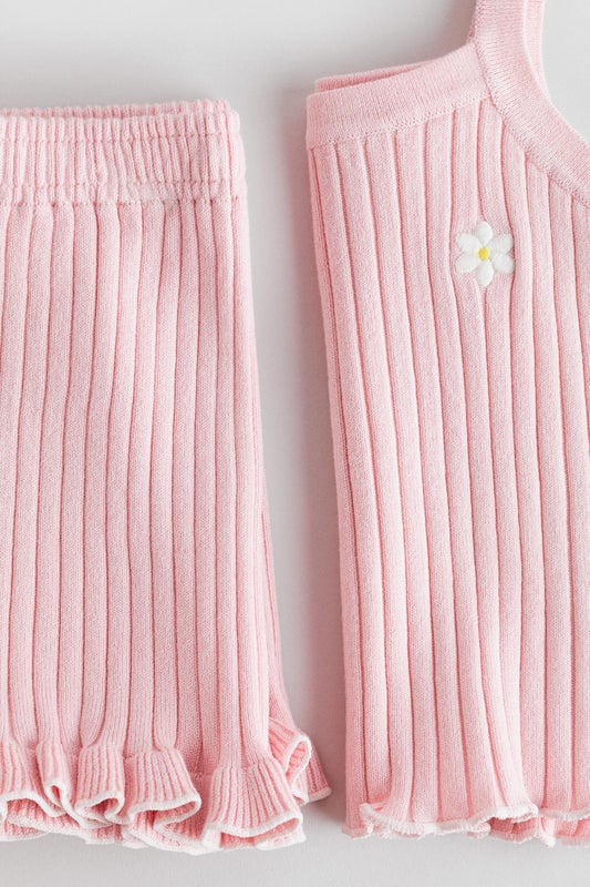 2-piece rib-knit set