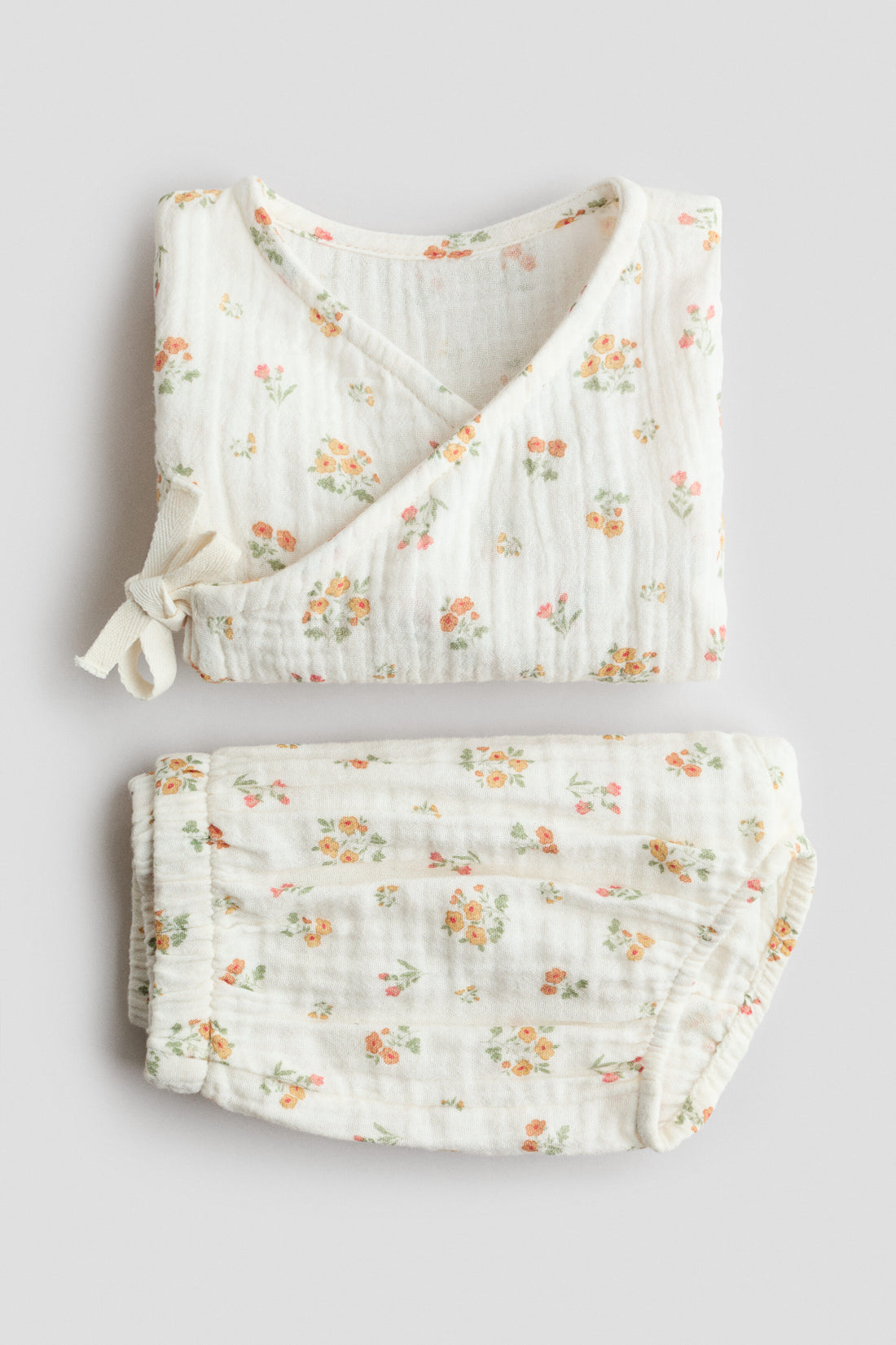 2-piece wrapover muslin set