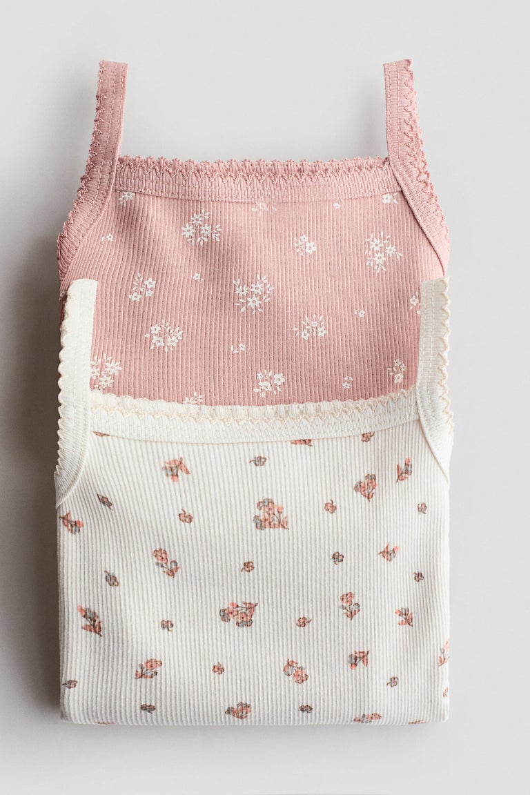 2-pack ribbed cotton bodysuits Image 2 of 2