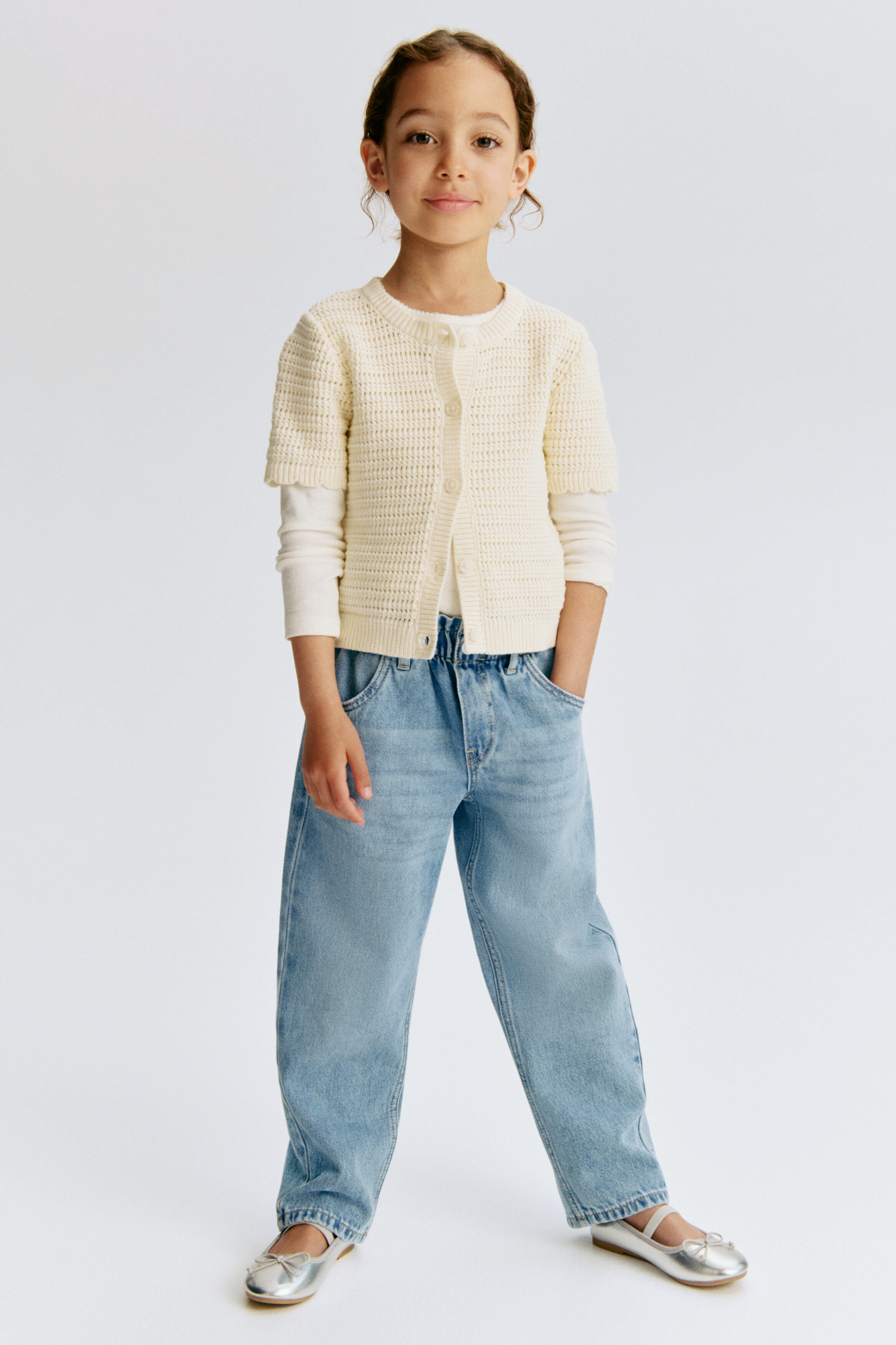 Relaxed paperbag jeans - Light Denim Blue 2 / 9-10 Years