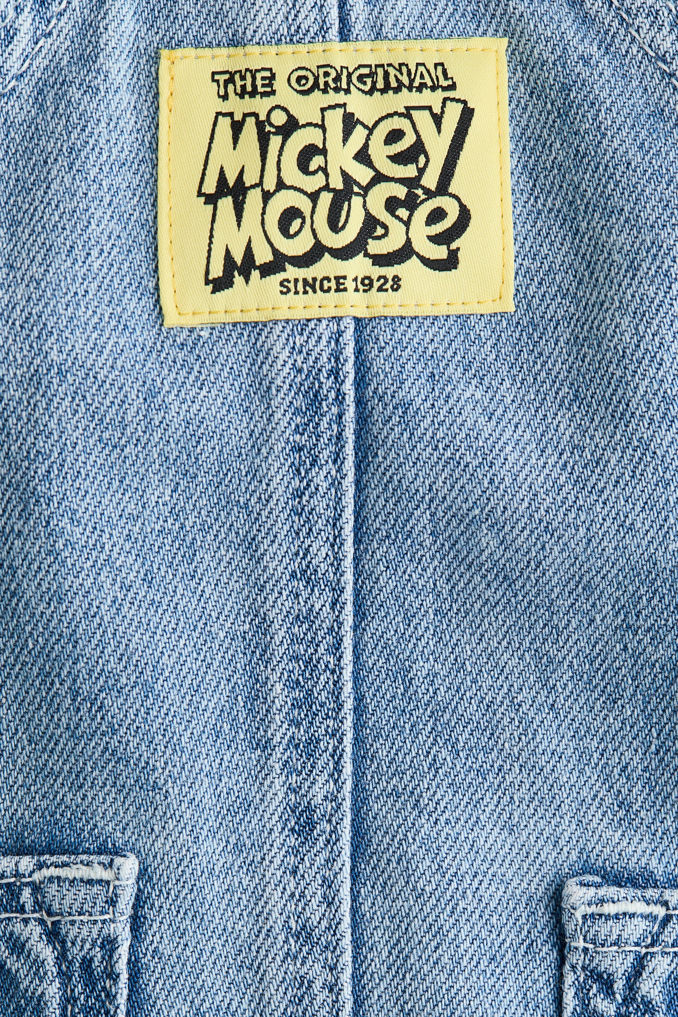 Embroidery-detail dungaree shorts