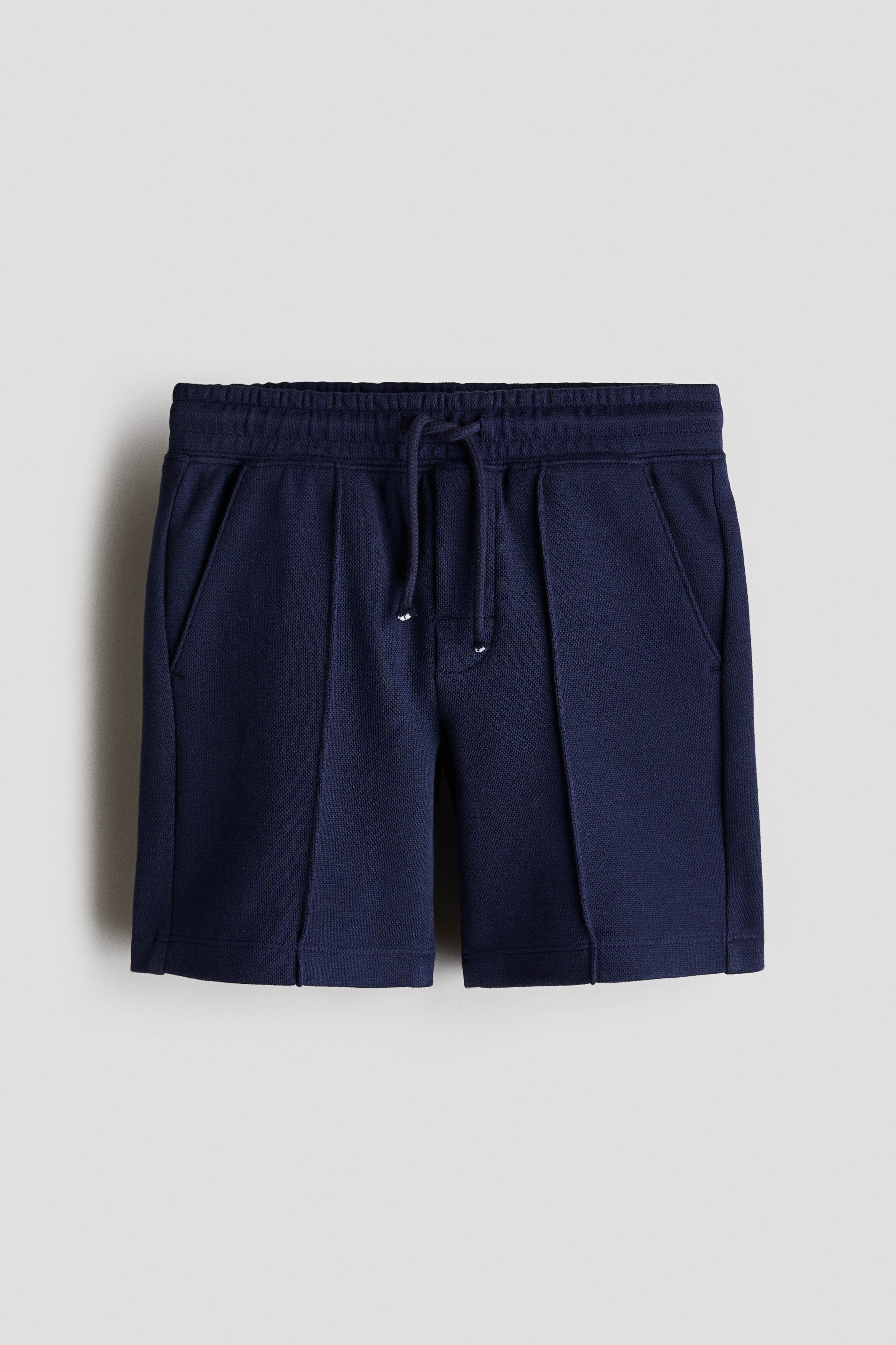 Piqué drawstring shorts - Blue / 9-10 Years