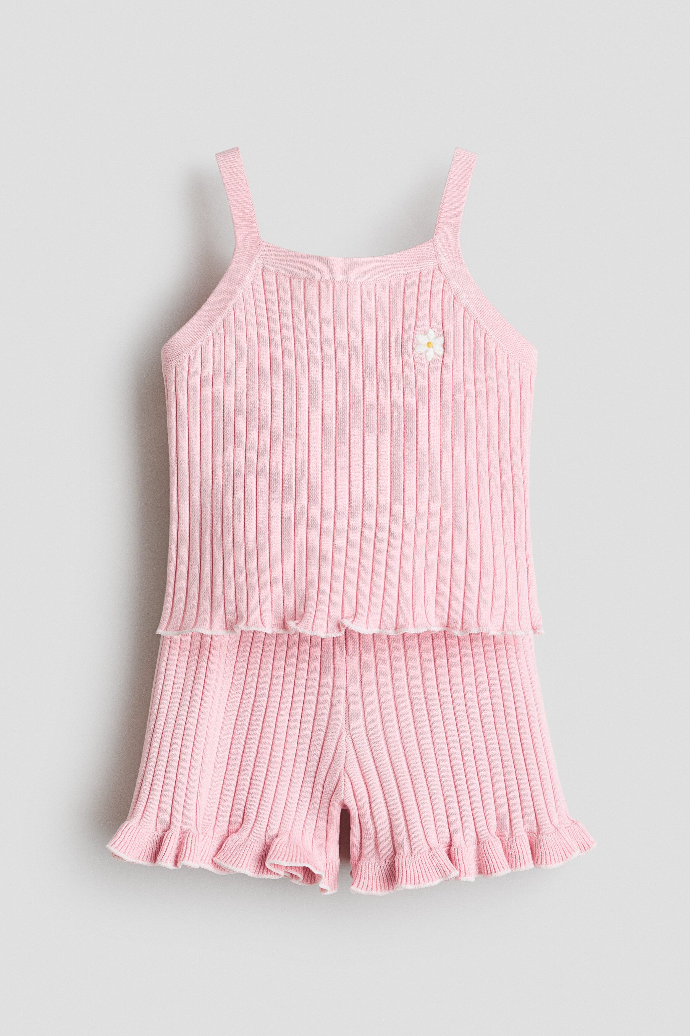 2-piece rib-knit set - Light Pink 1 / 1.5-2 Years