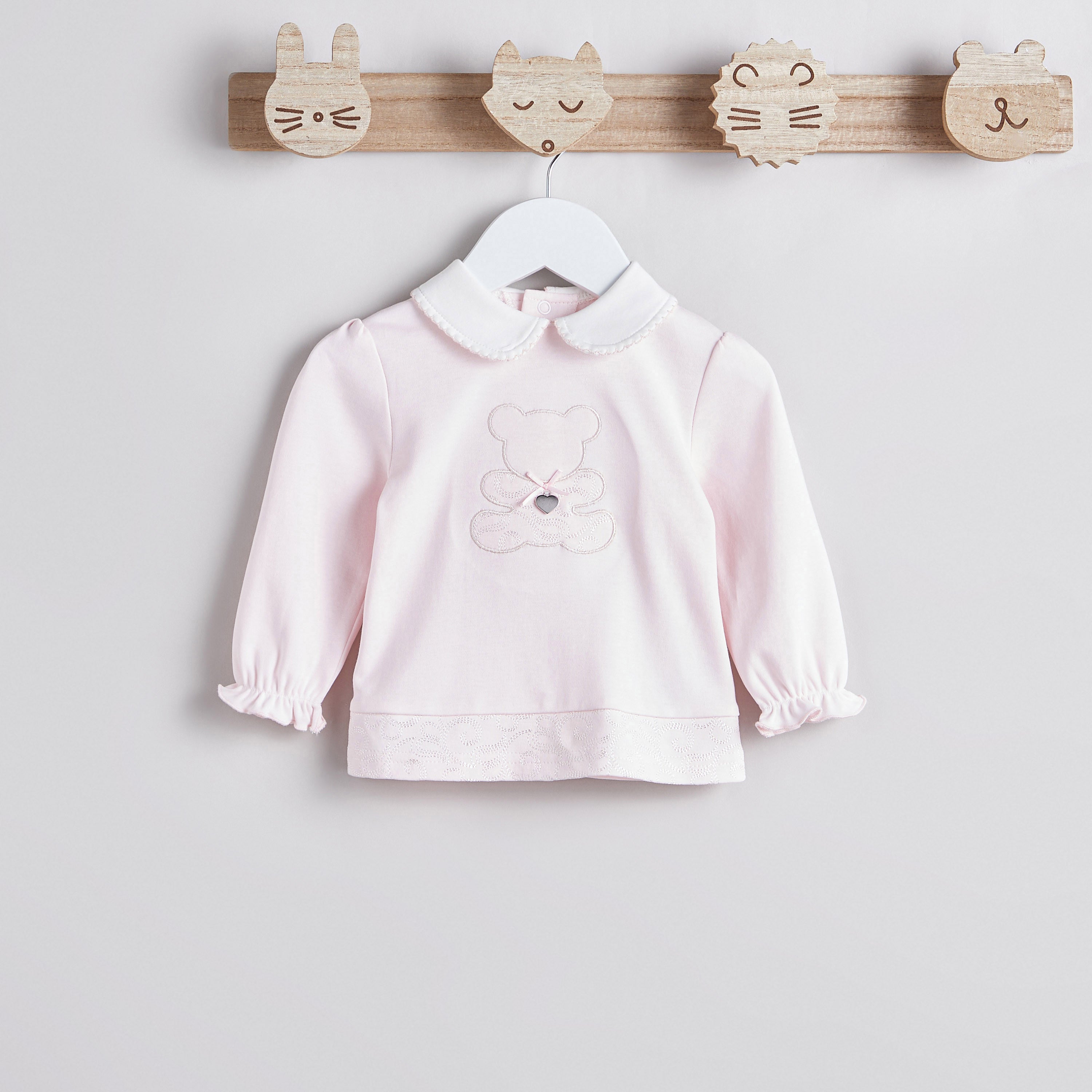 Giggles Teddy Embroidered T-shirt and Pyjama Set