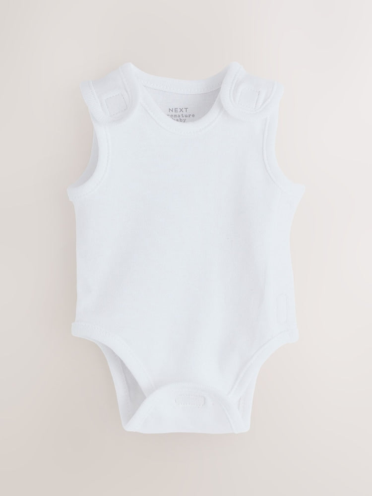 White Baby Premature Sleepsuit 6 Piece Set (0-0mths)
