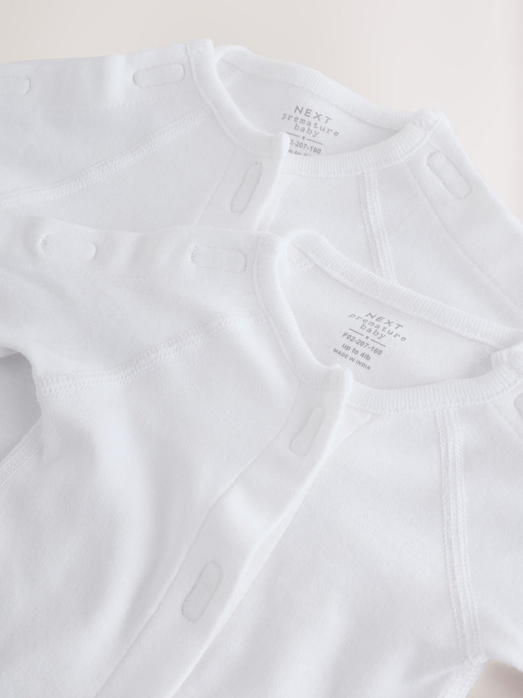 White Baby Premature Sleepsuit 6 Piece Set (0-0mths)