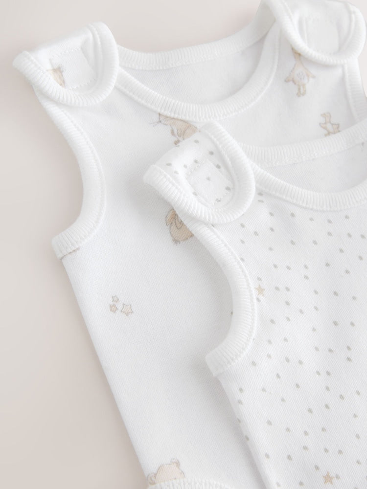 Cream/White Baby Premature Sleepsuit 6 Piece Set (0-0mths)