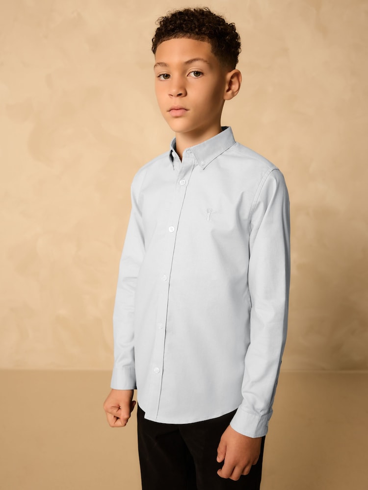 Light Grey Single Oxford Shirt (3-16yrs)
