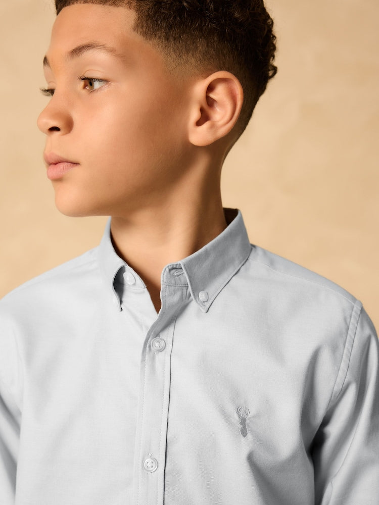 Light Grey Single Oxford Shirt (3-16yrs)