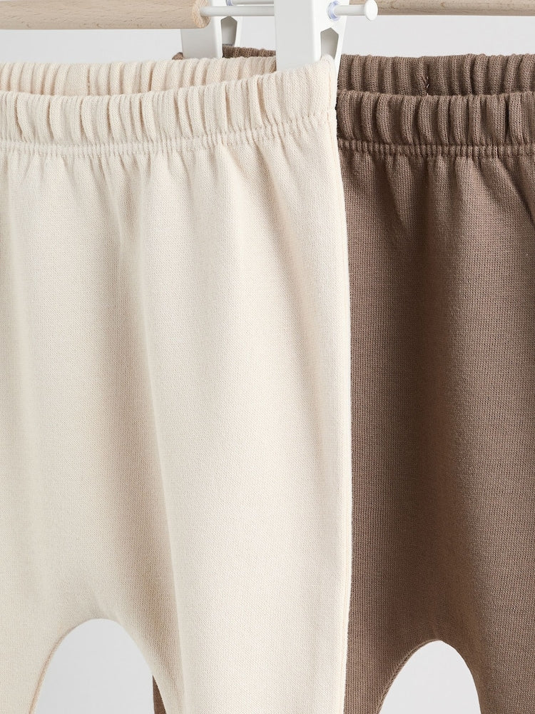 Neutral Bear Baby 100% Cotton Leggings 2 Pack (0mths-2yrs)
