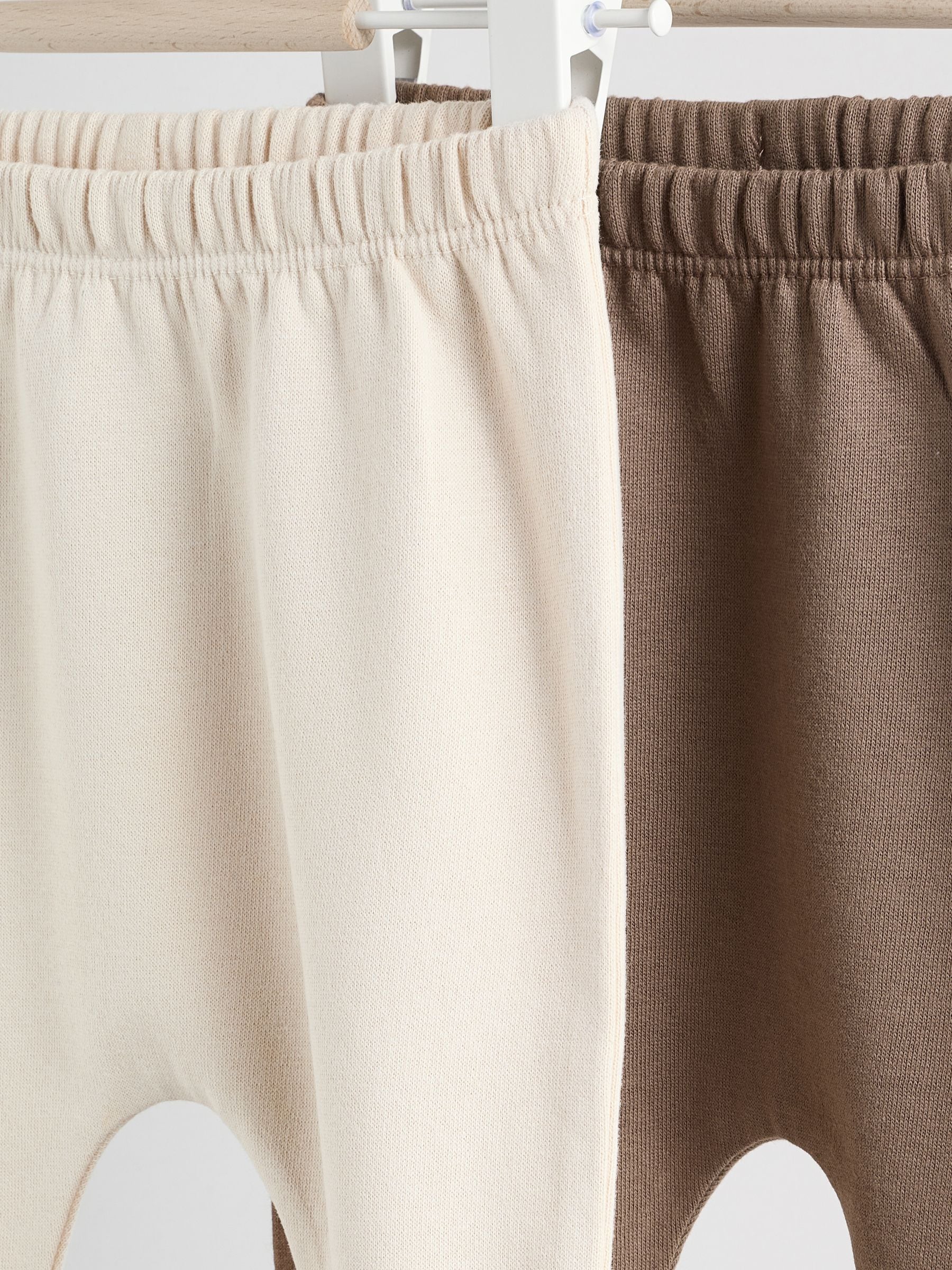 Neutral Bear Baby 100% Cotton Leggings 2 Pack (0mths-2yrs) - Size Up to 1 Month (56cm)