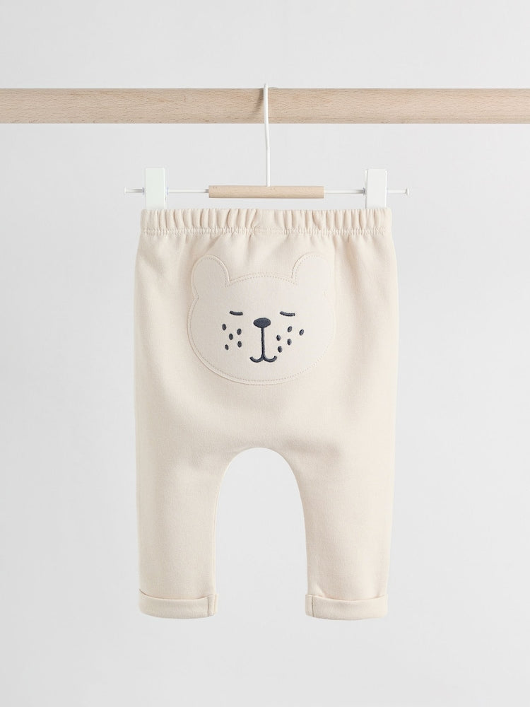 Neutral Bear Baby 100% Cotton Leggings 2 Pack (0mths-2yrs)