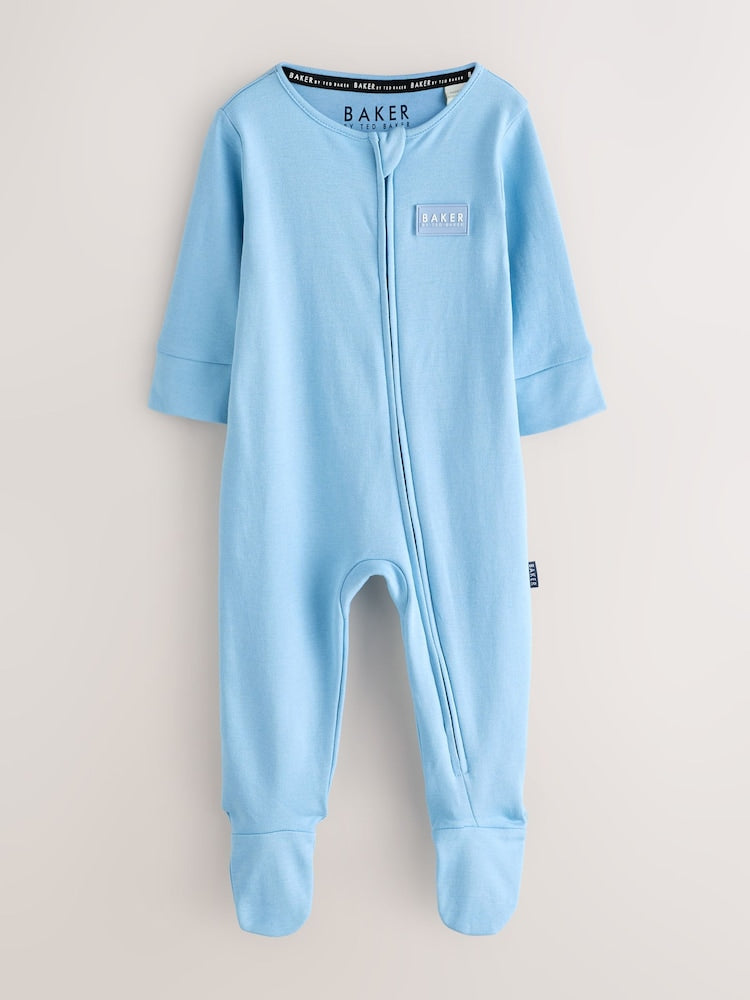 Baker by Ted Baker Navy/Blue Baker by Ted Baker 3 Pack Sleepsuits