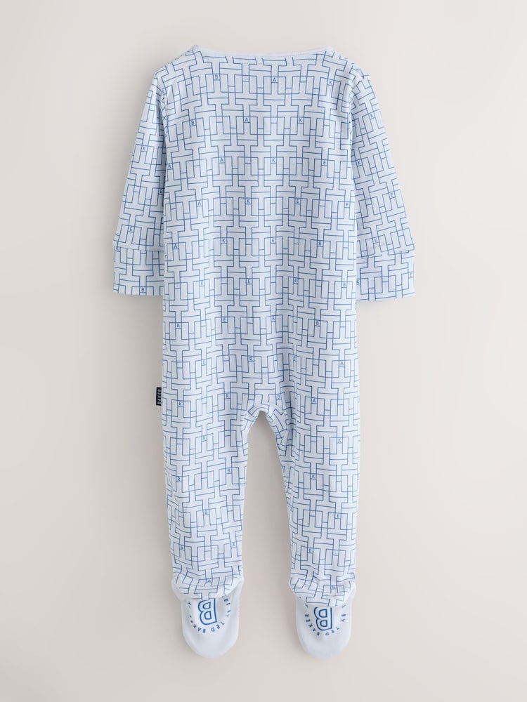 Baker by Ted Baker Navy/Blue Baker by Ted Baker 3 Pack Sleepsuits