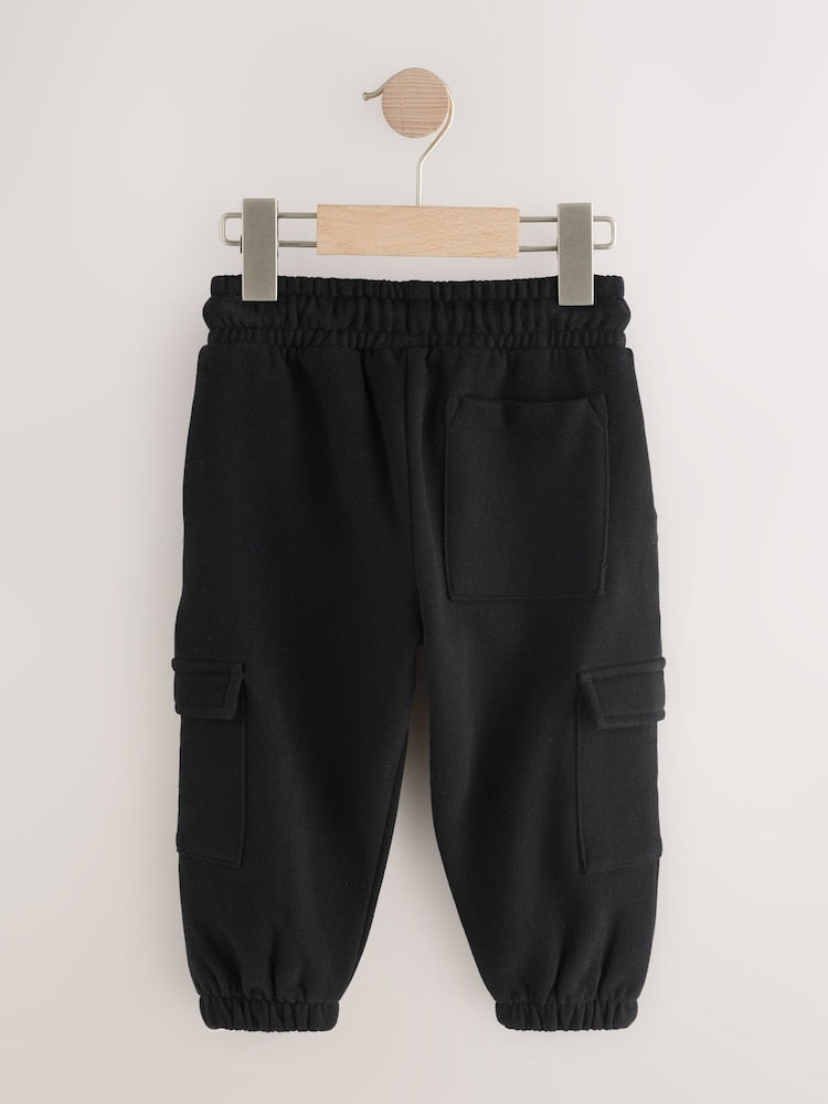 Black Soft Touch Jersey Utility Joggers (3mths-7yrs) - Size 3-6 Months (62-68cm)