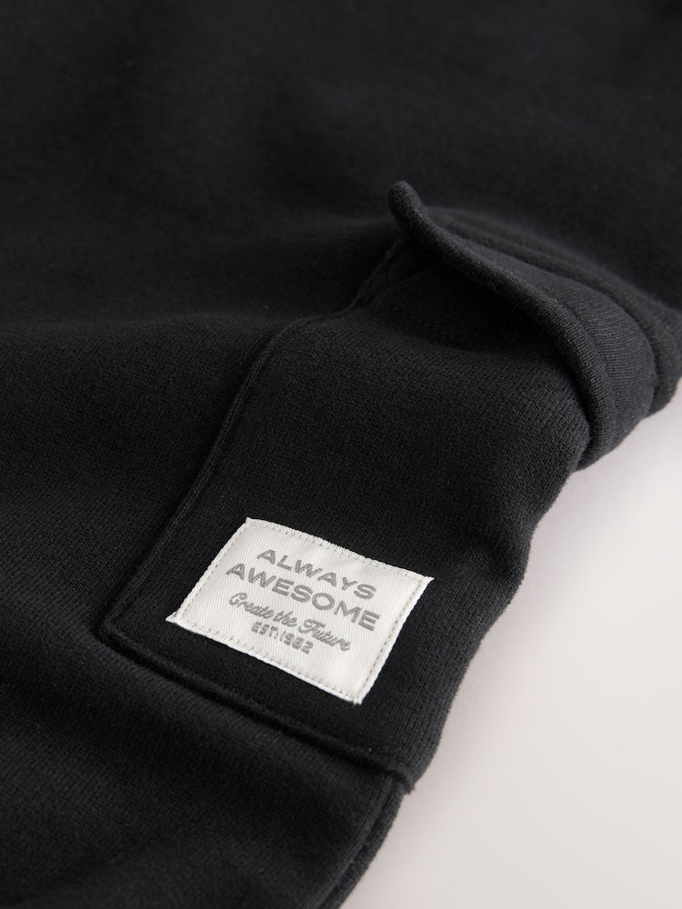 Black Soft Touch Jersey Utility Joggers (3mths-7yrs) - Size 3-6 Months (62-68cm)