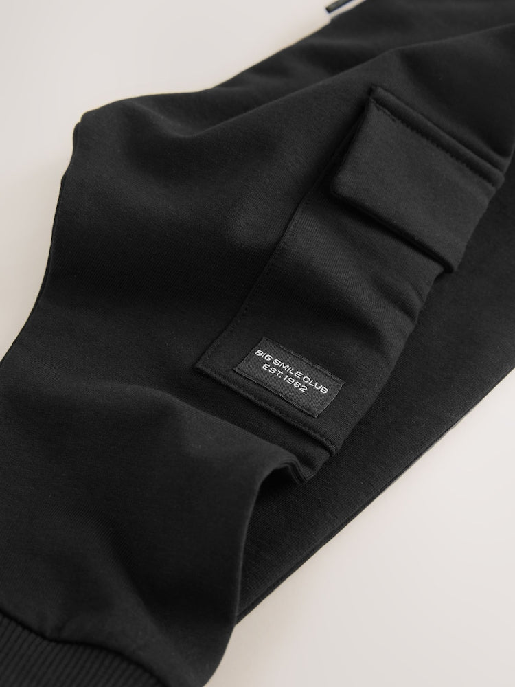 Black Skinny Utility Joggers (3mths-7yrs) - Size 3-6 Months (62-68cm)