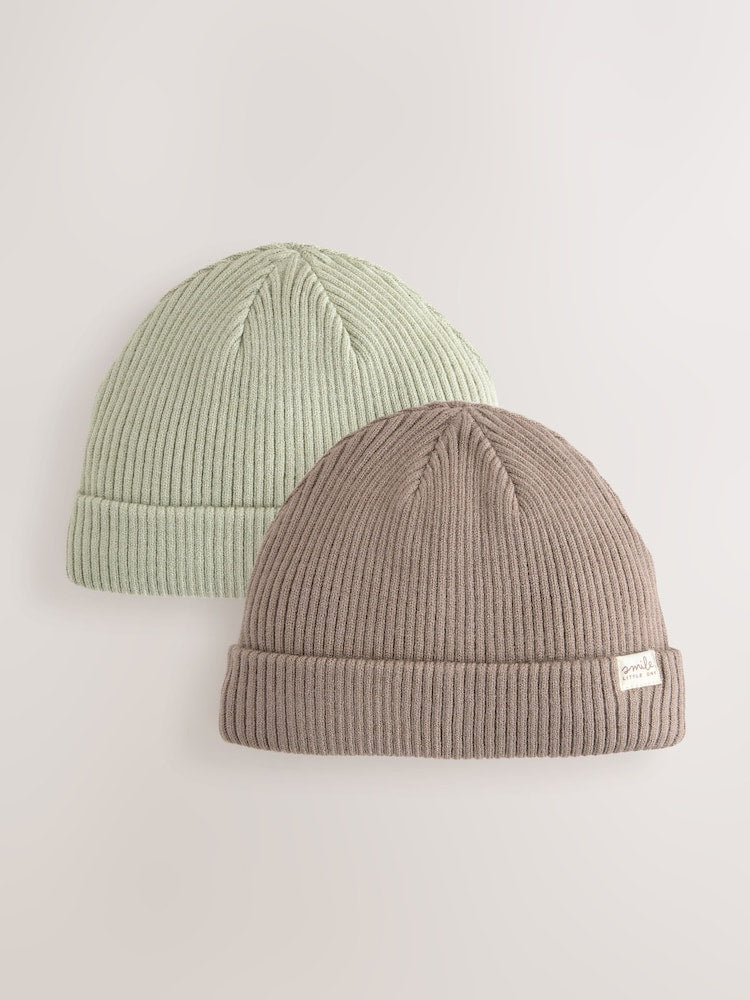 Minerals 2 Pack Baby Beanie Knitted Hats